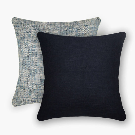 Interplay Indigo Solid Textured Cushion 24x24