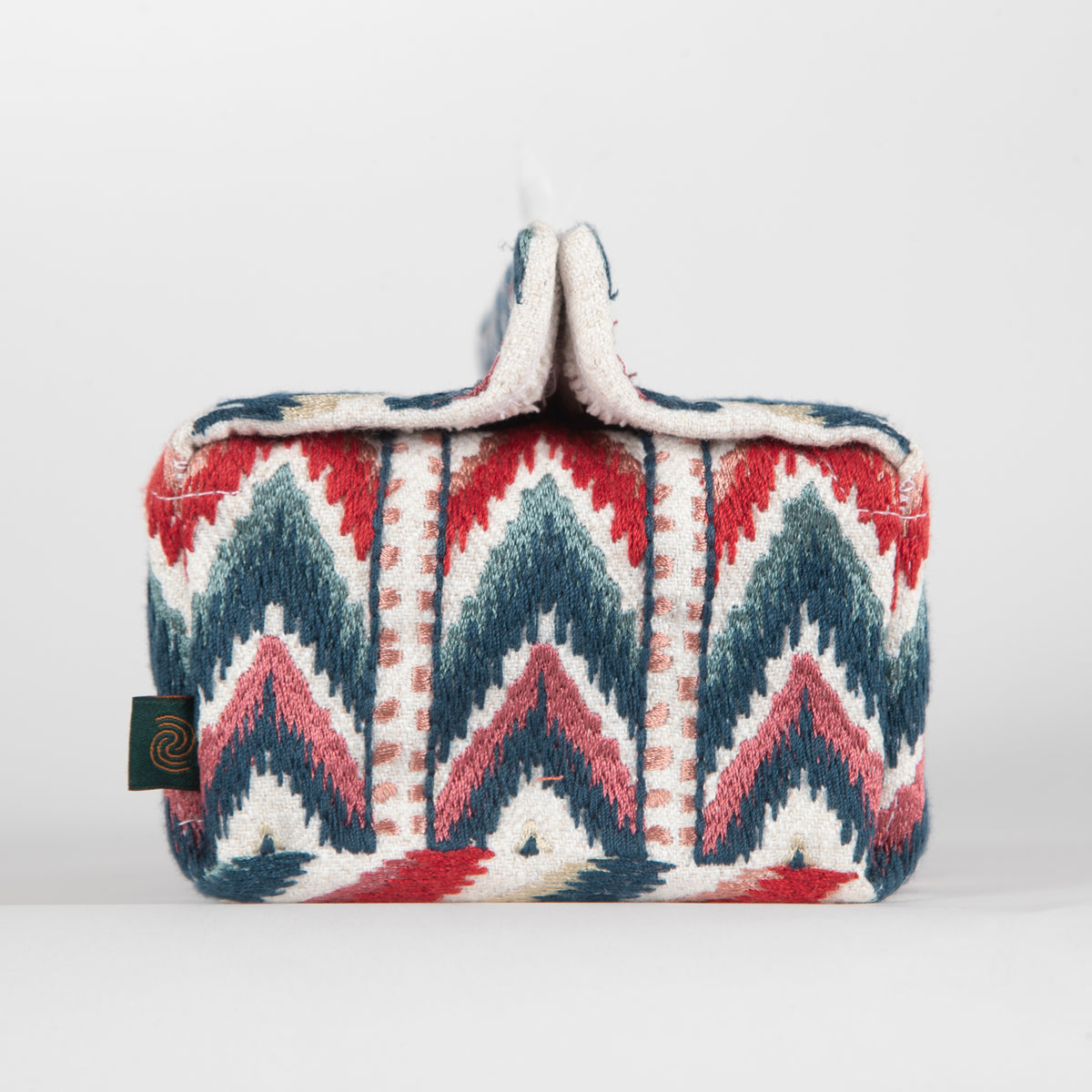 Chevronia Chenille Emb Tissue Box Cover 9*4