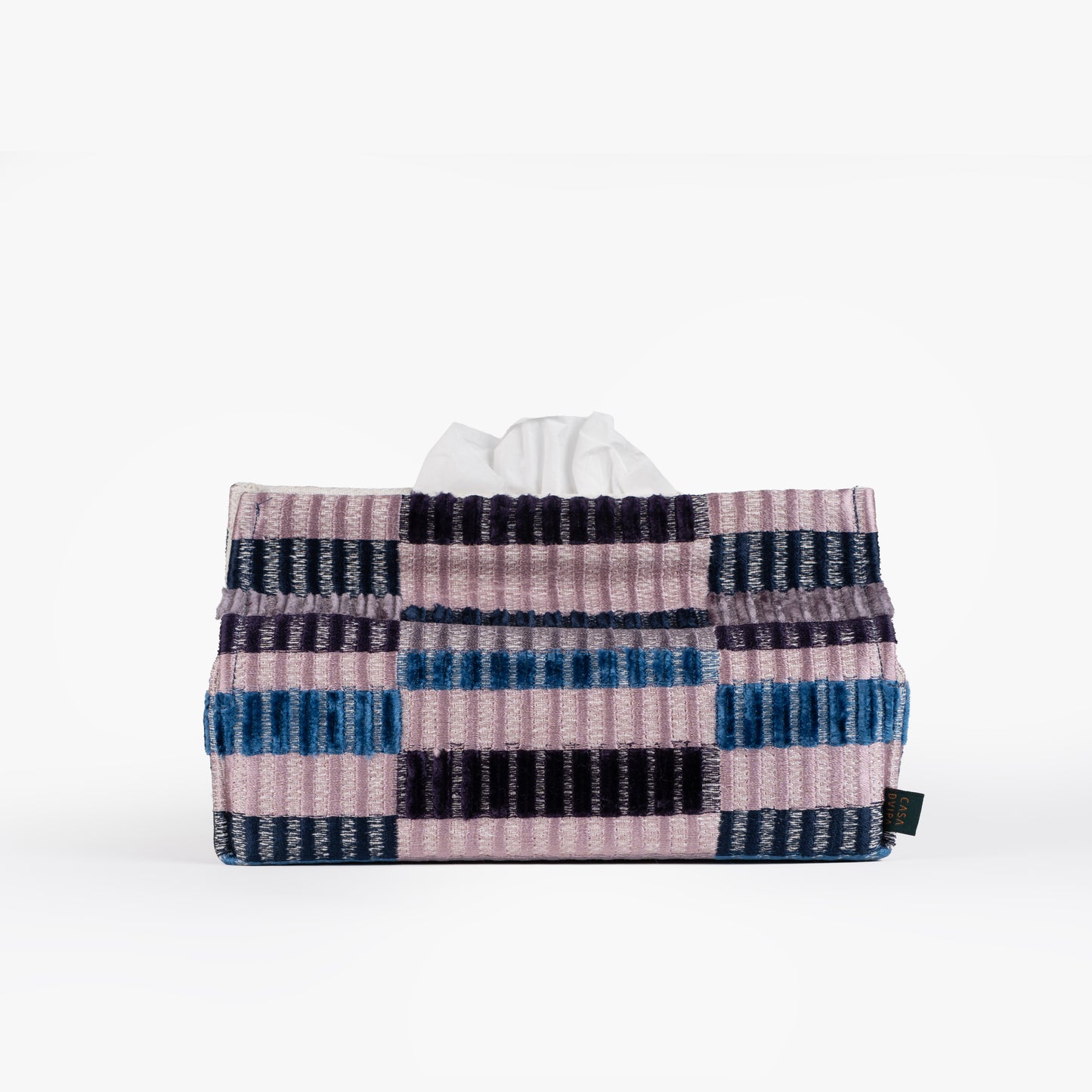 Aerial Grid Cut Pile Emb Tissue Box