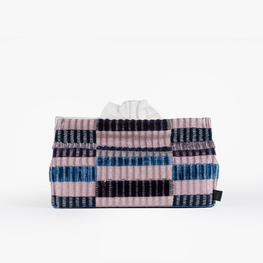 Aerial Grid Cut Pile Emb Tissue Box