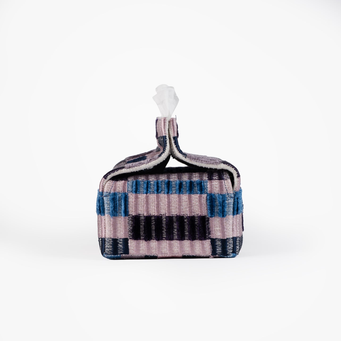 Aerial Grid Cut Pile Emb Tissue Box