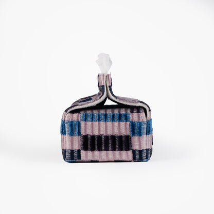 Aerial Grid Cut Pile Emb Tissue Box
