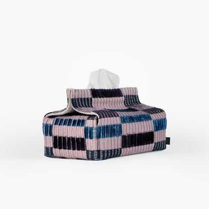 Aerial Grid Cut Pile Emb Tissue Box