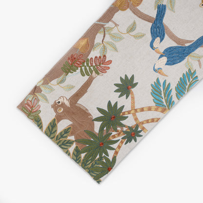 Kabini Trail Applique Runner with Embroidered Foliage