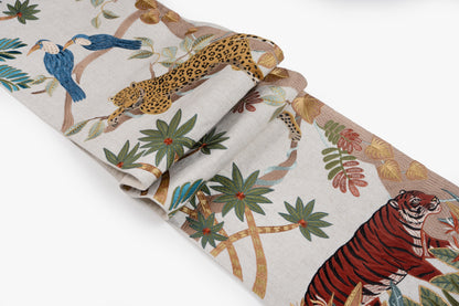 Kabini Trail Applique Runner with Embroidered Foliage