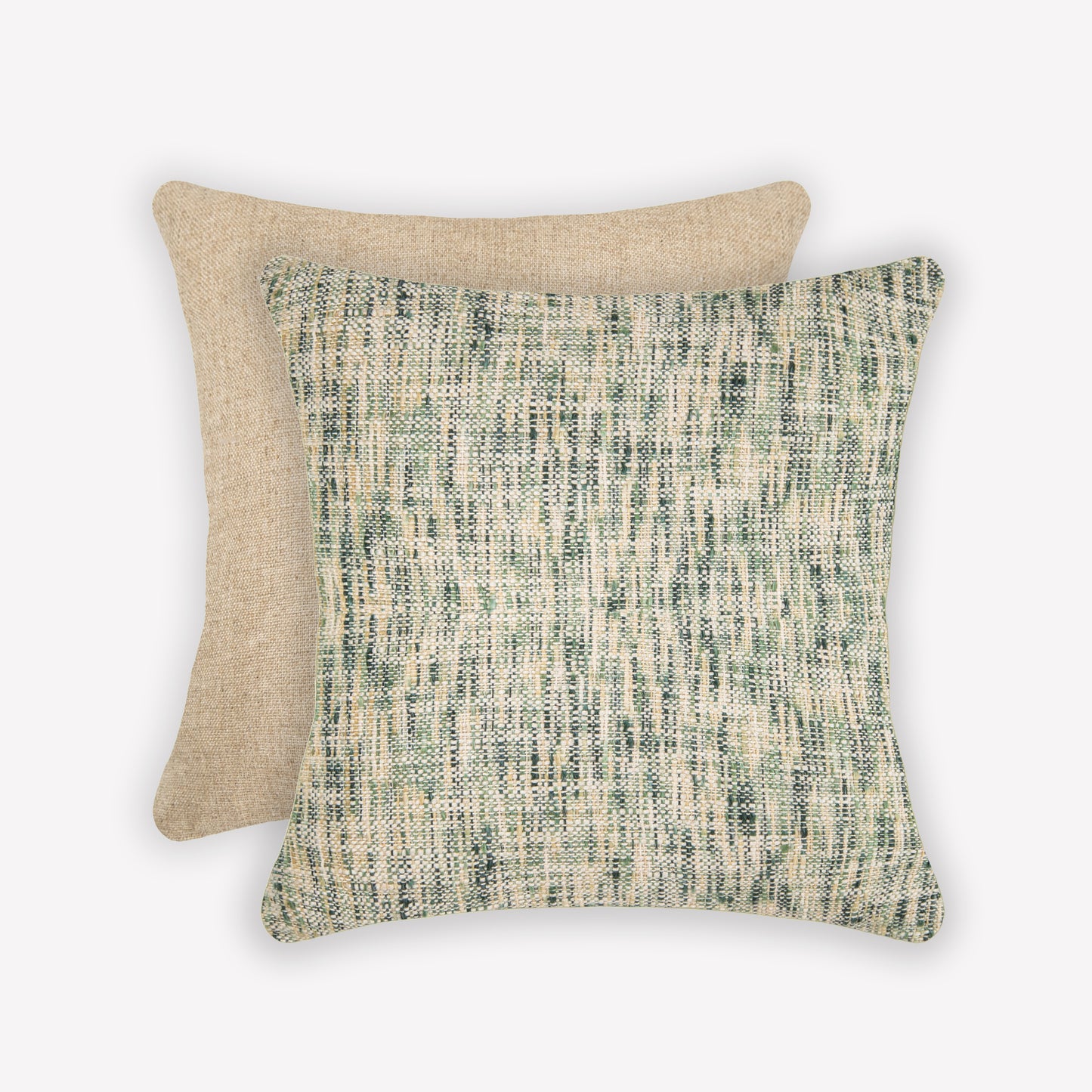 Interplay Beige Solid Textured Cushion 24" x 24"