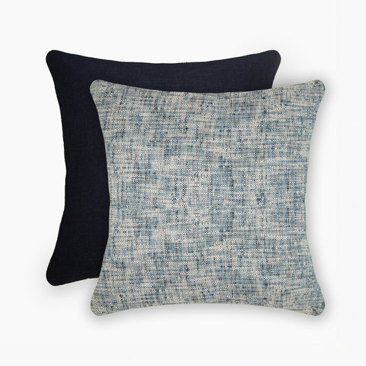 Interplay Indigo Solid Textured Cushion 24" x 24"