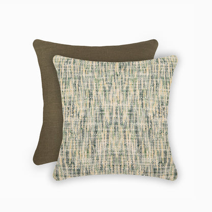 Interplay Olive Solid Textured Cushion 24" x 24"