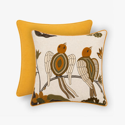 Gilded Pair- Chenille Emb Cushion