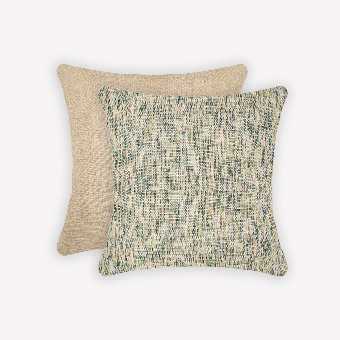 Interplay Beige Solid Textured Cushion 18" x 18"