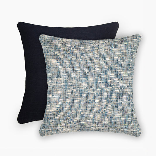 Interplay Indigo Solid Textured Cushion 18" x 18"