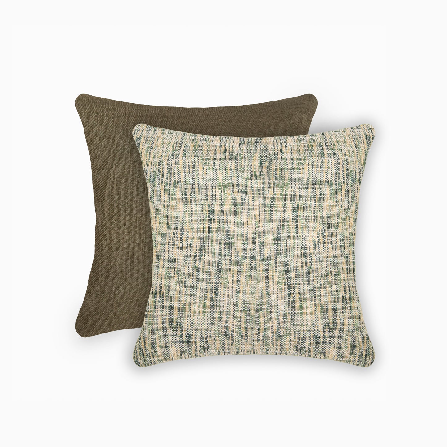 Interplay Olive Solid Textured Cushion 18" x 18"