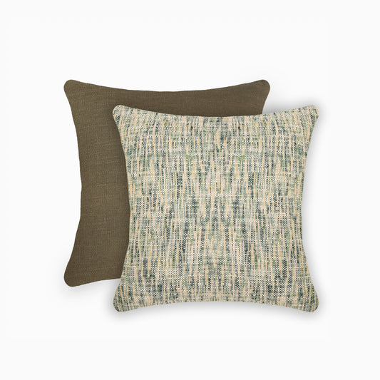 Interplay Olive Solid Textured Cushion 18" x 18"