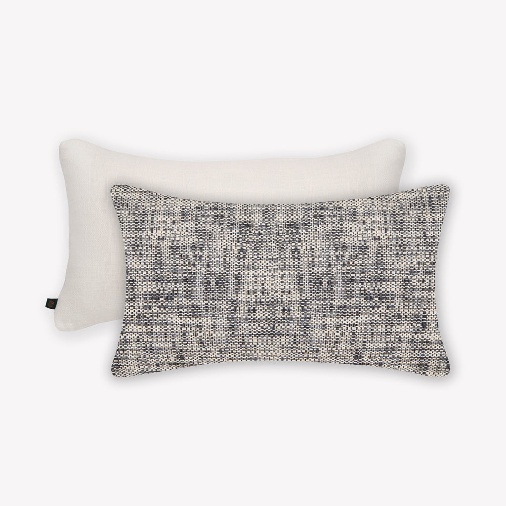 Interplay Ivory Solid Textured Cushion 12" x 22"