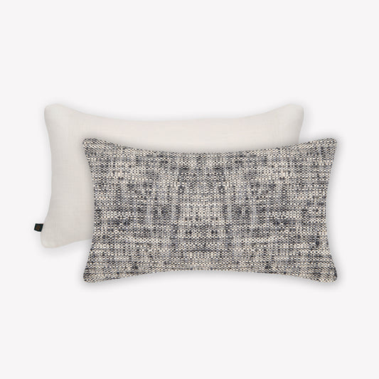 Interplay Ivory Solid Textured Cushion 12" x 22"
