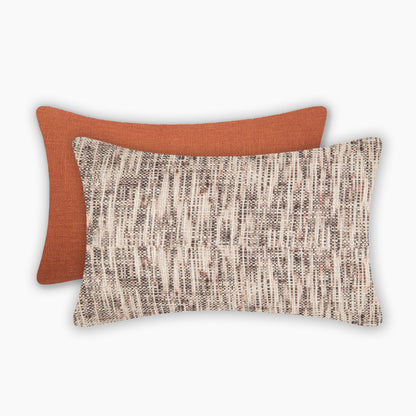 Interplay Rust Solid Textured Cushion 12" x 22"