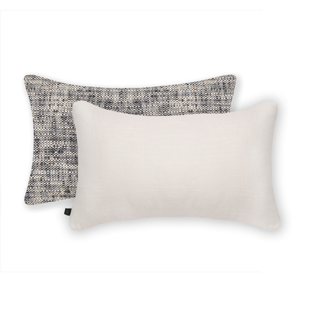 Interplay Ivory Solid Textured Cushion 12" x 22"