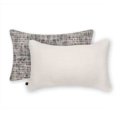 Interplay Ivory Solid Textured Cushion 12" x 22"