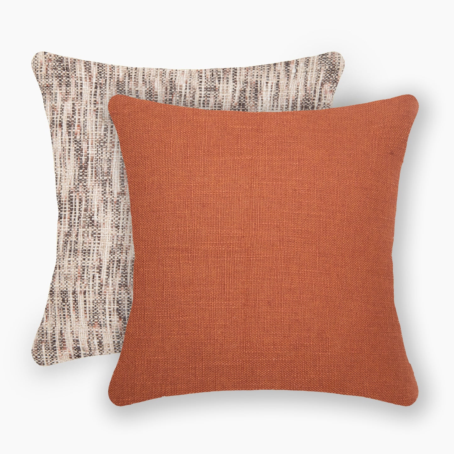 Interplay Rust Solid Textured Cushion 24" x 24"