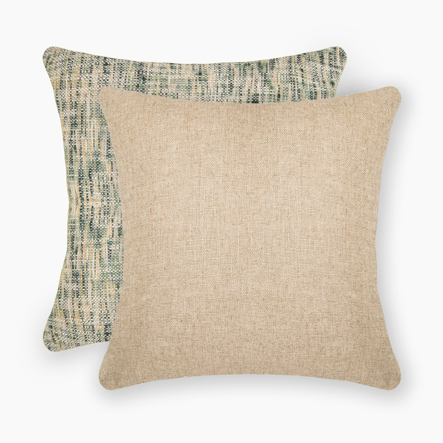 Interplay Beige Solid Textured Cushion 24" x 24"