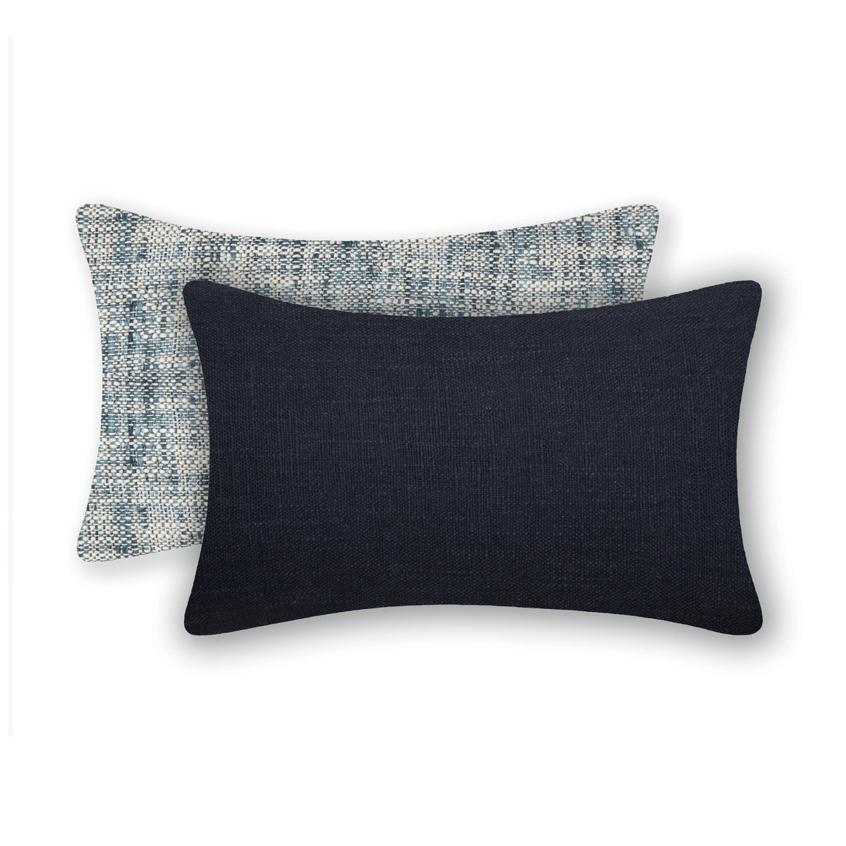Interplay Indigo Solid Textured Lumbar Cushion 12x22