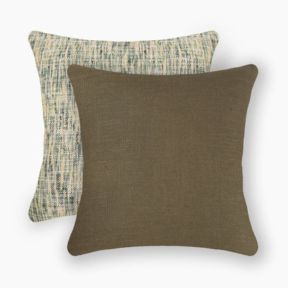 Interplay Olive Solid Textured Cushion 24" x 24"