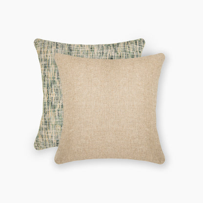 Interplay Beige Solid Textured Cushion 18" x 18"
