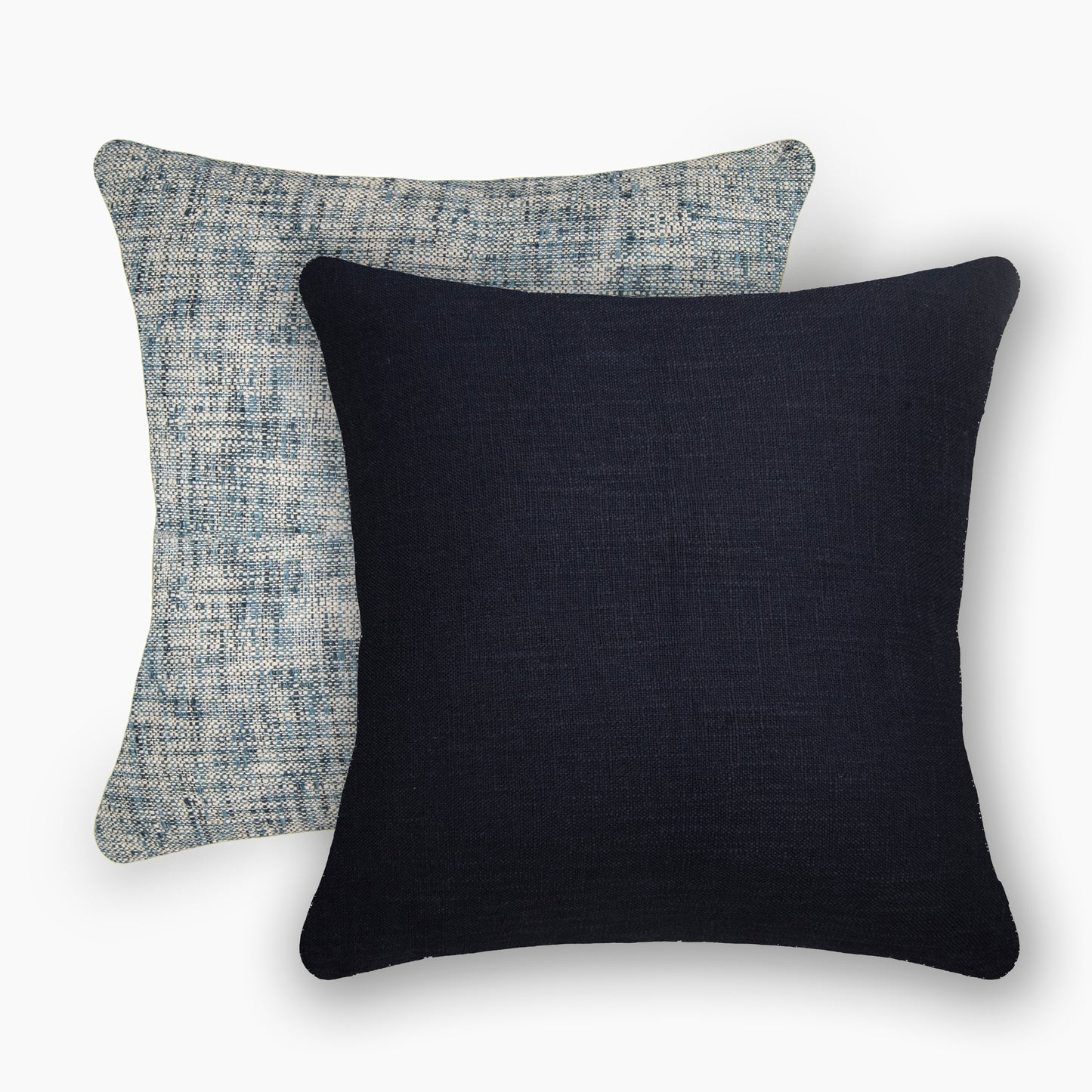 Interplay Indigo Solid Textured Cushion 18" x 18"