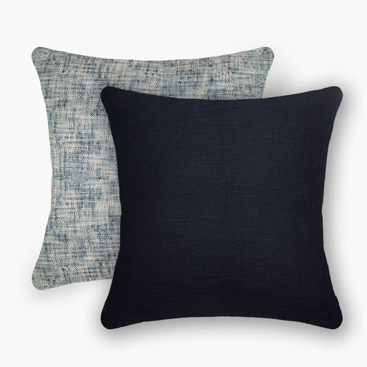 Interplay Indigo Solid Textured Cushion 18" x 18"