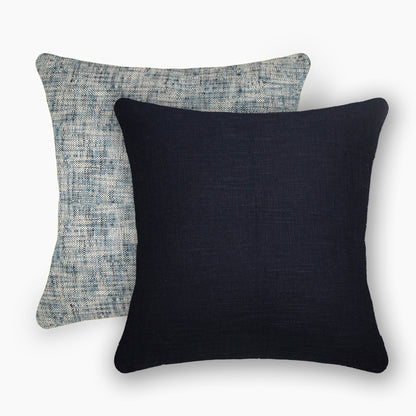 Interplay Indigo Solid Textured Cushion 24" x 24"