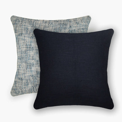 Interplay Indigo Solid Textured Cushion 24x24