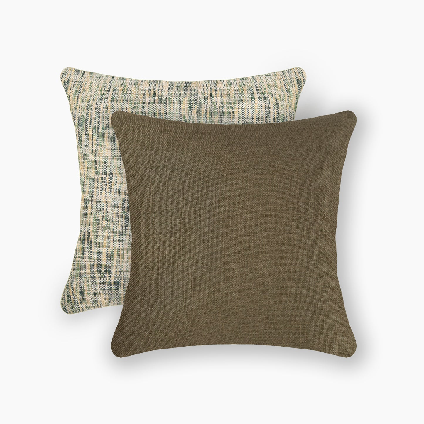 Interplay Olive Solid Textured Cushion 18" x 18"
