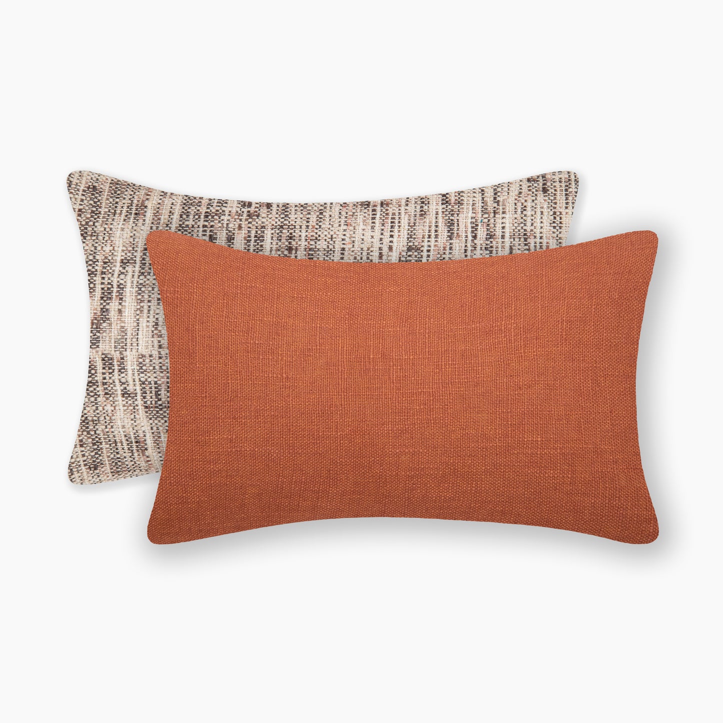 Interplay Rust Solid Textured Cushion 12" x 22"