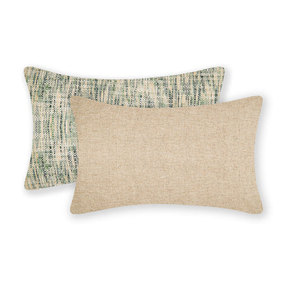 Interplay Beige Solid Textured Cushion 12" x 22"