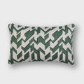 Honey Comb Cord Emb Lumbar Cushion - Emerald Green