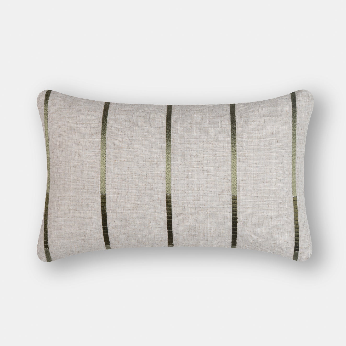 Honey Comb Cord Emb Lumbar Cushion - Emerald Green