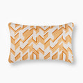 Honey Comb Cord Emb Lumbar Cushion - Yellow