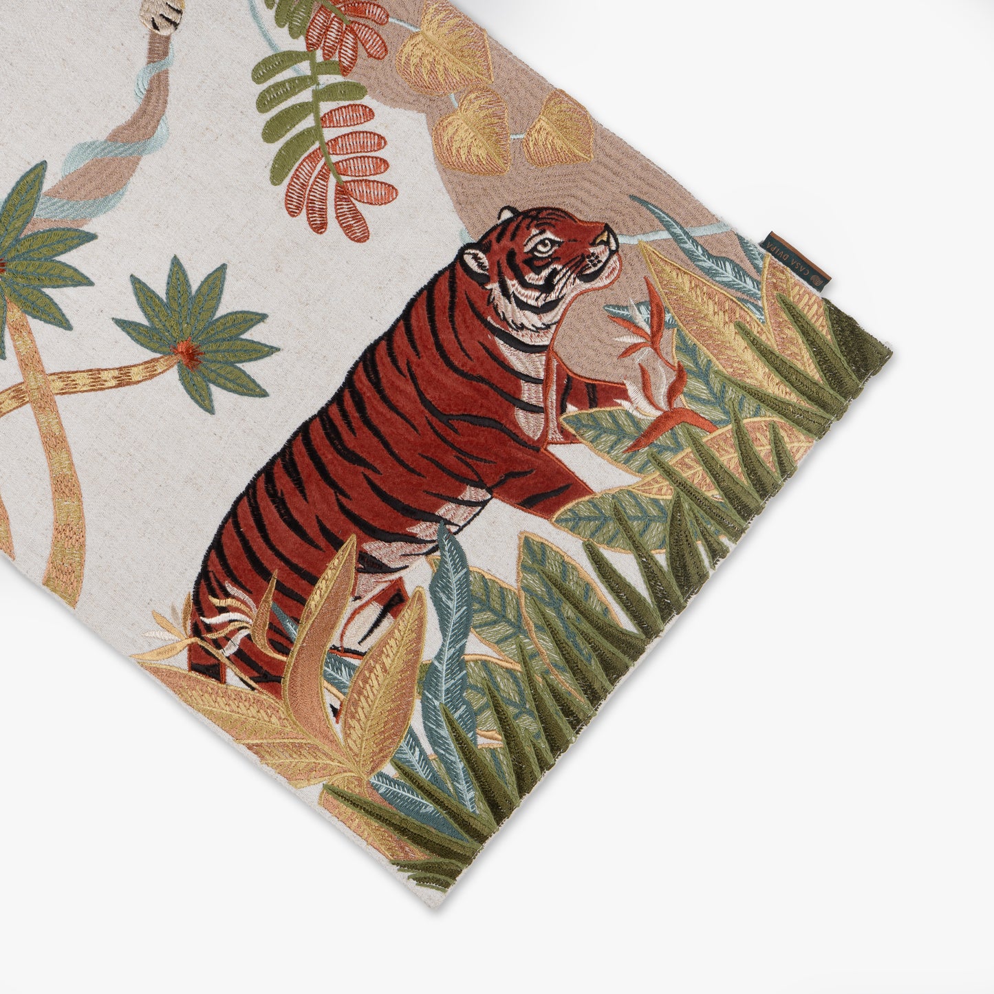 Kabini Trail Applique Runner with Embroidered Foliage