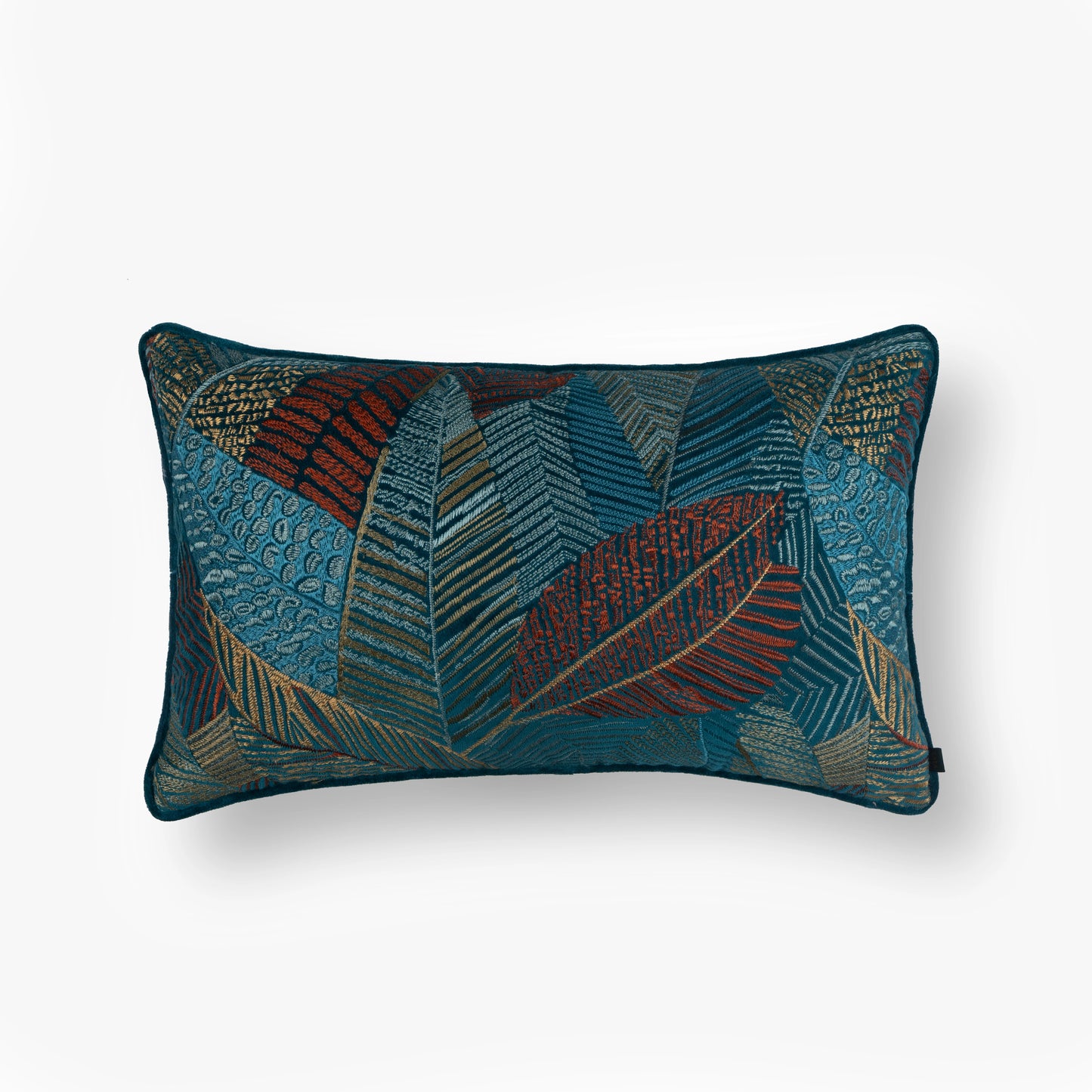 Jungle Muse Cord Piping Lumbar Cushion