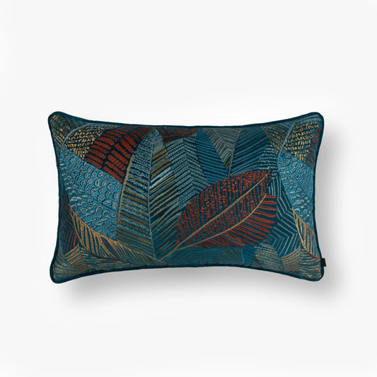 Jungle Muse Cord Piping Lumbar Cushion