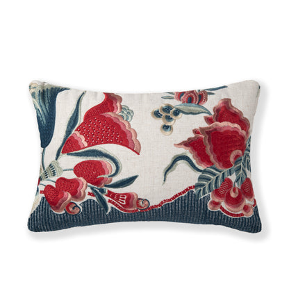 Scarlet FloraI Lumbar Cushion