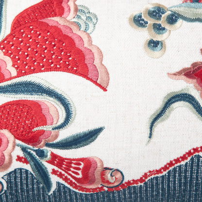 Scarlet FloraI Lumbar Cushion