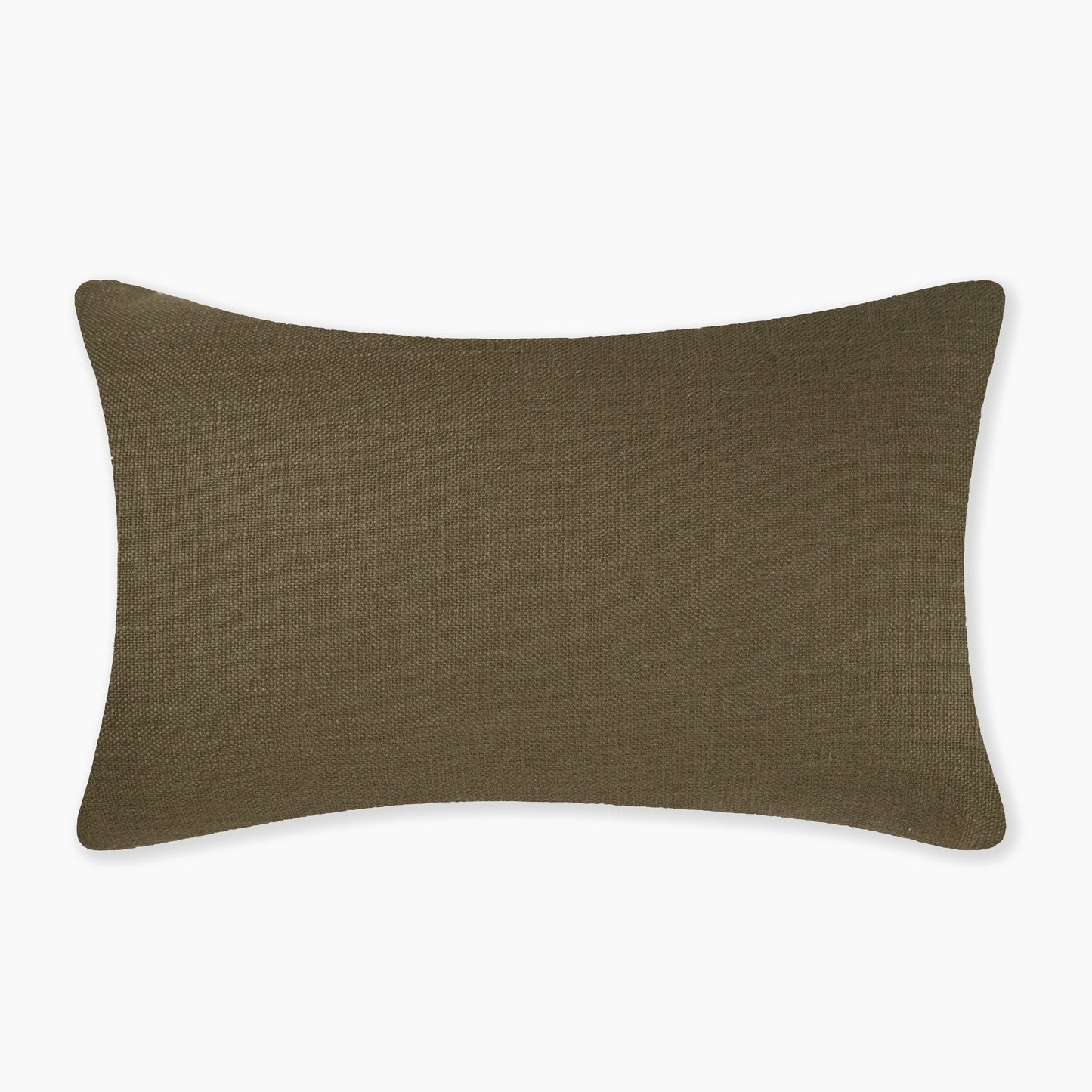 Interplay Olive Solid Textured Lumbar Cushion 12" x 22"