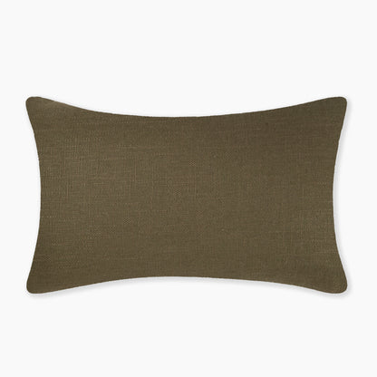 Interplay Olive Solid Textured Lumbar Cushion 12" x 22"