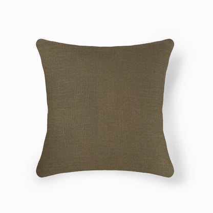 Interplay Olive Solid Textured Cushion 24" x 24"