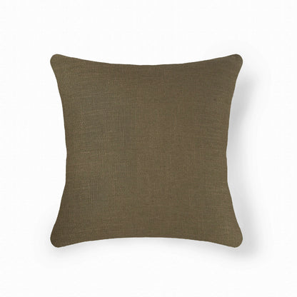 Interplay Olive Solid Textured Cushion 24x24