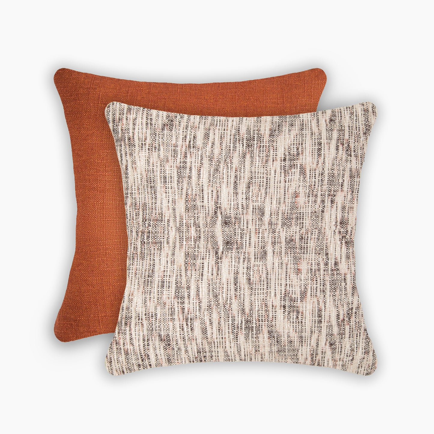Interplay Rust Solid Textured Cushion 18" x 18"