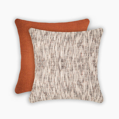 Interplay Rust Solid Textured Cushion 18" x 18"