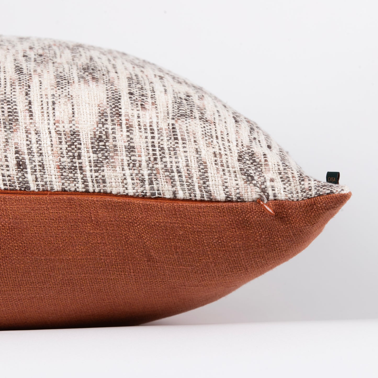 Interplay Rust Solid Textured Cushion 18" x 18"