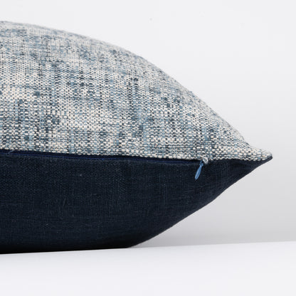 Interplay Indigo Solid Textured Cushion 18" x 18"